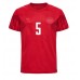 Billige Danmark Joakim Maehle #5 Hjemmebane Fodboldtrøjer VM 2022 Kortærmet